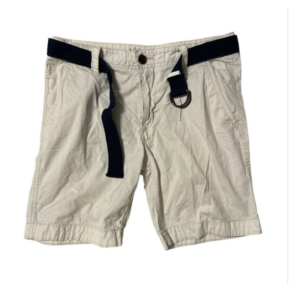 Aeropostale Classic Chino Shorts Size 32 Cream White With Belt